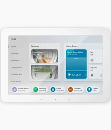 Amazon Echo Hub white smart home display with camera and light controls